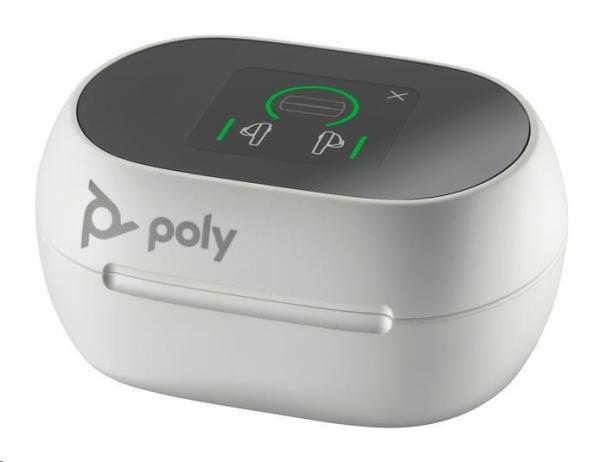 Poly Voyager Free 60+ bluetooth headset,  BT700 USB-A adaptér,  dotykové nabíjecí pouzdro,  bílá