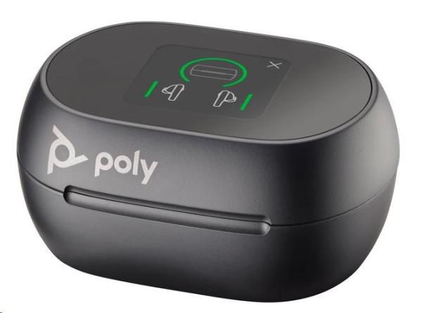 Poly Voyager Free 60+ MS Teams bluetooth headset,  BT700 USB-C adaptér,  dotykové nabíjecí pouzdro,  černá