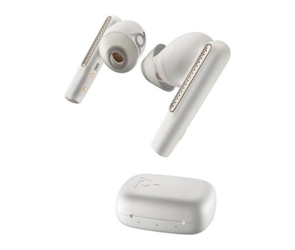 Poly Voyager Free 60 bluetooth headset,  BT700 USB-A adaptér,  nabíjecí pouzdro,  bílá2