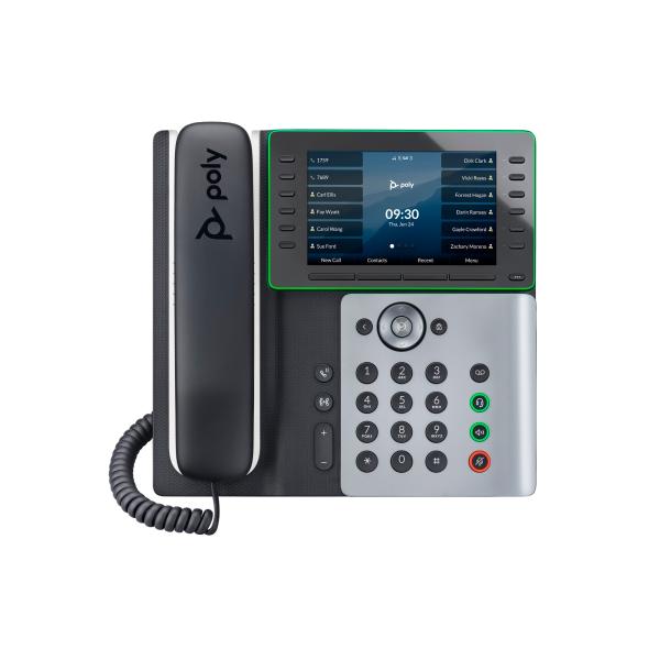 Poly Edge E500 IP Phone and PoE-enabled0
