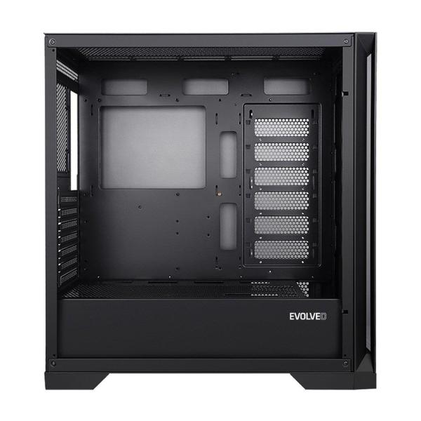 EVOLVEO Ptero Q2+,  2x čelní panel - sklo / mřížka,  case ATX,  černá,  4x ARGB Ventilátor1