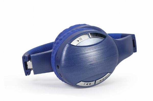 GEMBIRD Sluchátka BTHS-01,  mikrofon,  Bluetooth,  modré1