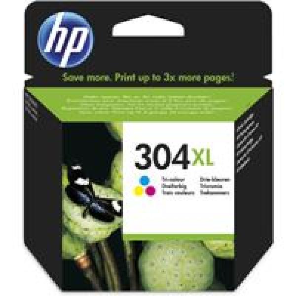 HP 304XL Tri-color Ink Cartridge (300 pages) - exp. 08/ 2023