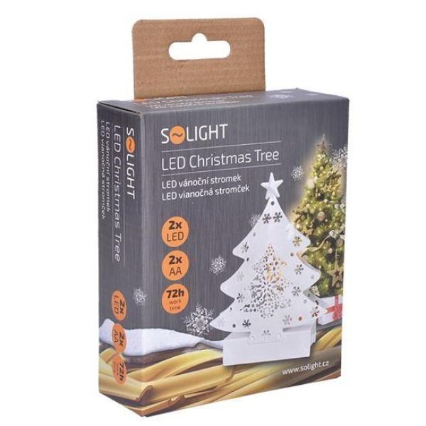 Solight LED kovový vianočný stromček, 2x AA6