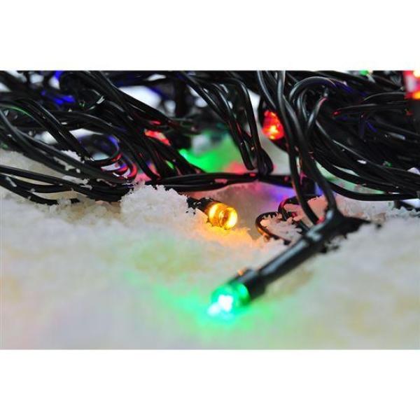 Solight LED venkovní vánoční řetěz,  50 LED,  5m,  přívod 3m,  8 funkcí,  časovač,  IP44,  vícebarevný1