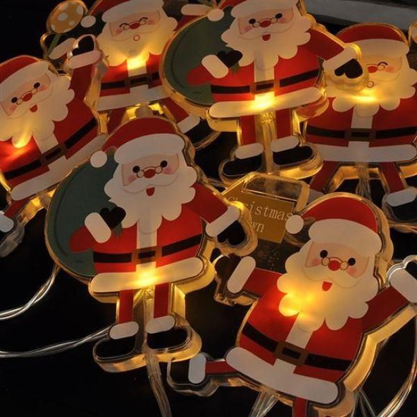 Solight LED okenní řetěz - Santa,  6x LED,  přísavný,  120cm,  2x AA7