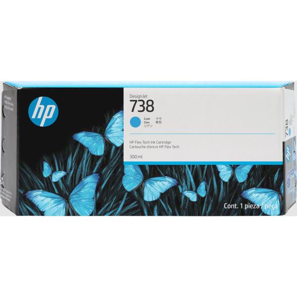 HP 738 300-ml Cyan DesignJet Ink Cartridge2