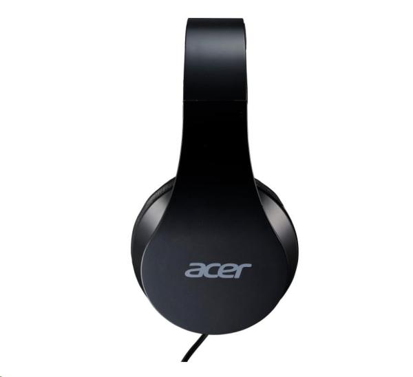 ACER Headset  AHW115,  skládací,  zabudovaný mikrofon,  měnič 40mm,  impedance 32 Ohm,  frekvence 20Hz-20kHz,  černá (Retail p5