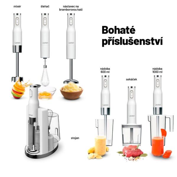 Lauben Stick Blender 800AT - tyčový mixér3