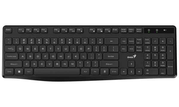 GENIUS klávesnice KB-7200,  bezdrátová 2, 4GHz,  Mini-receiver,  USB,  CZ+SK layout,  černá