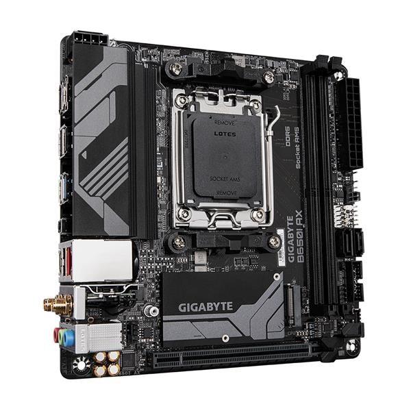 GIGABYTE MB Sc AM5 B650I AX,  AMD B650,  2xDDR5,  1xDP,  1xHDMI,  WI-FI,  mini-ITX2