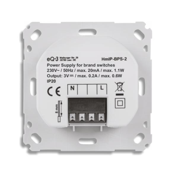 Homematic IP  Napájecí zdroj bateriových komponent 55 mm - 3V,  zápustná montáž - HmIP-BPS-21