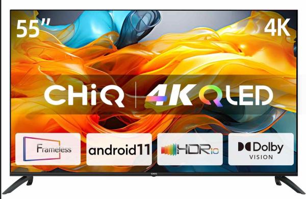 CHiQ U55QG7L TV 55",  Ultra HD (4K),  QLED,  Smart,  Android 11,  HDR10,  3x HDMI,  2x USB