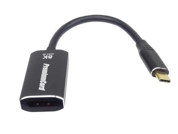 PREMIUMCORD Adaptér USB-C na DisplayPort DP1.4 8K@60Hz a 4k@120Hz1