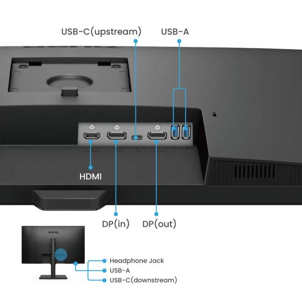 BENQ MT BL3290QT,  31, 5",  IPS,  2560×1440,  16:9,  350cd/ m2,  1000:1,  5ms,  HDMI,  2× DisplayPort,  2× USB-C,  3× USB,  PIVOT5