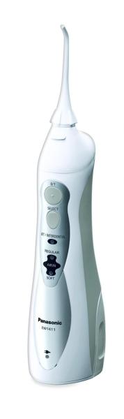 Panasonic EW1411H845 ústní sprcha,  1400 pulzů,  130 ml,  3 stupně nastavení,  nabíjecí akumulátor,  bílá