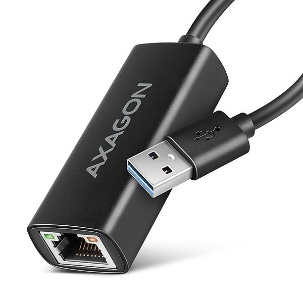 AXAGON ADE-AR,  USB-A 3.2 Gen 1 - Gigabit Ethernet sieťová karta,  Realtek 8153,  auto inštal