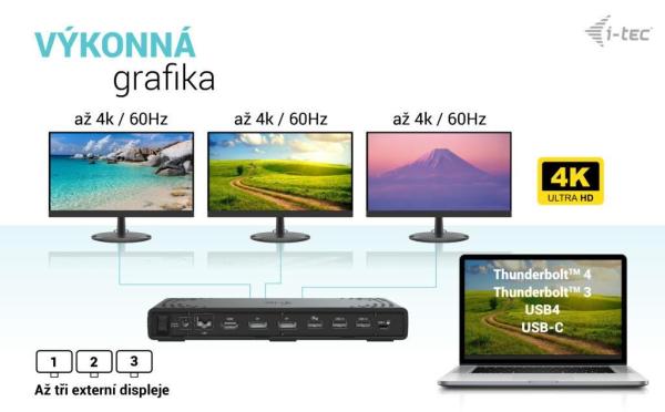 i-tec USB-C Triple Display Docking Station Gen 2,  PD 100W4