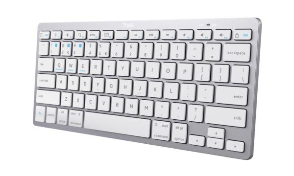 BAZAR - TRUST bezdrátová klávesnice BASICS Wireless Bluetooth keyboard - Poškozený obal (Komplet)