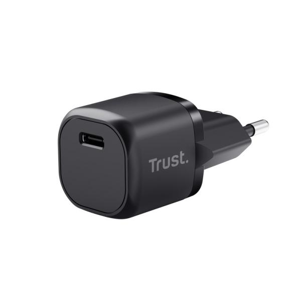 TRUST nabíječka 20W Maxo,  USB-C,  Nabíječka do zdi,  černá