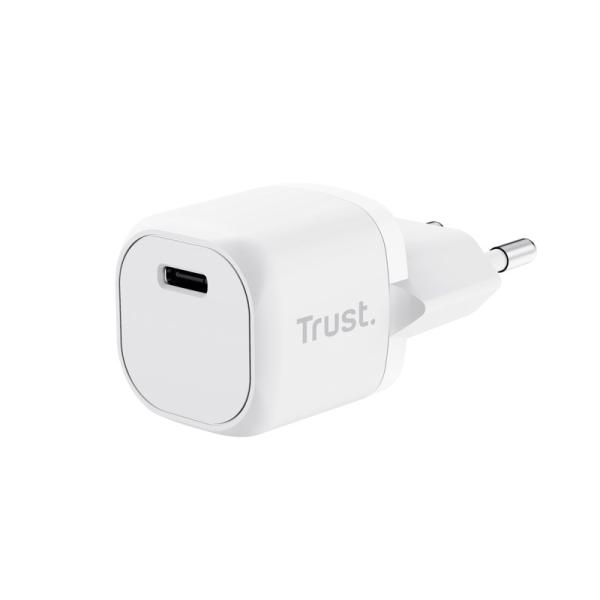 TRUST nabíječka 20W Maxo,  USB-C,  Nabíječka do zdi,  bílá