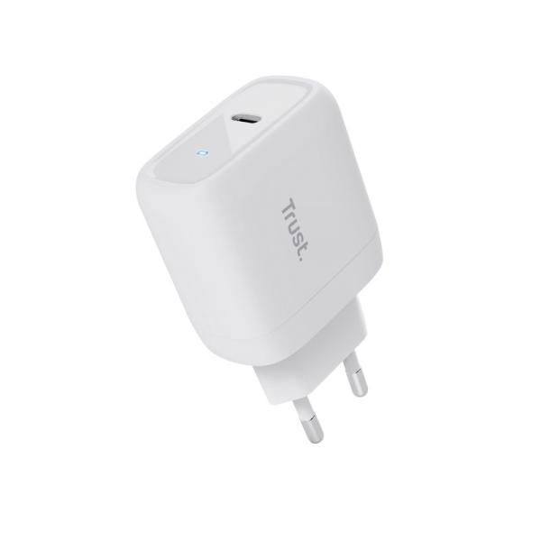 TRUST nabíječka 45W Maxo,  USB-C,  Nabíječka do zdi,  2m USB-C kabel,  bílá1