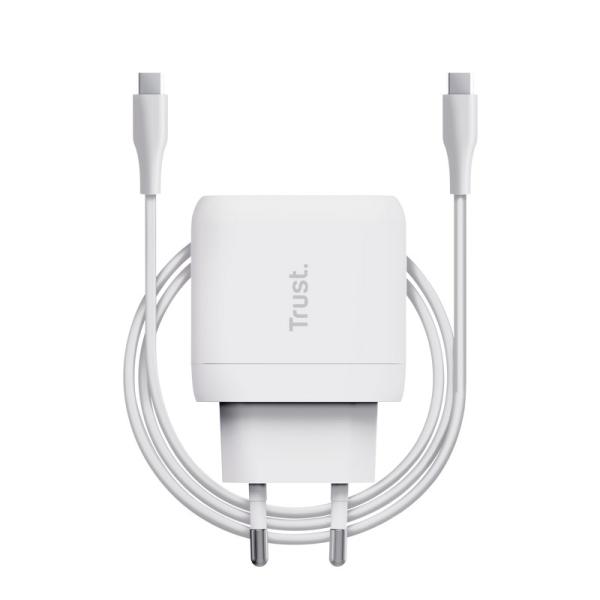 TRUST nabíječka 45W Maxo,  USB-C,  Nabíječka do zdi,  2m USB-C kabel,  bílá3