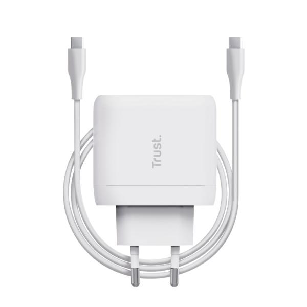 TRUST nabíječka 65W Maxo,  USB-C,  Nabíječka do zdi,  2m USB-C kabel,  bílá3