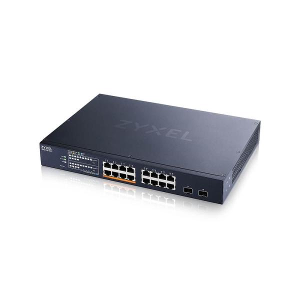 Zyxel XMG1915-18EP,  16-port 2.5GbE,  2 SFP+,  8 x PoE++ 180W  Smart Switch,  hybird mode,  standalone or NebulaFlex Cloud2