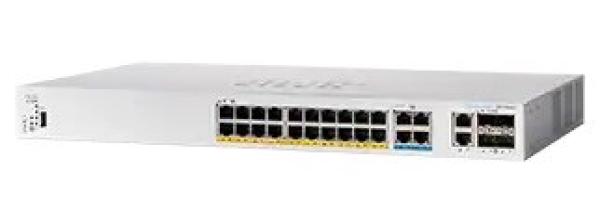Cisco switch CBS350-24MGP-4X-EU (20xGbE, 4x2, 5GbE, 2x10GbE/ SFP+ combo, 2xSFP+, 24xPoE+, 4xPoE++, 375W) - REFRESH