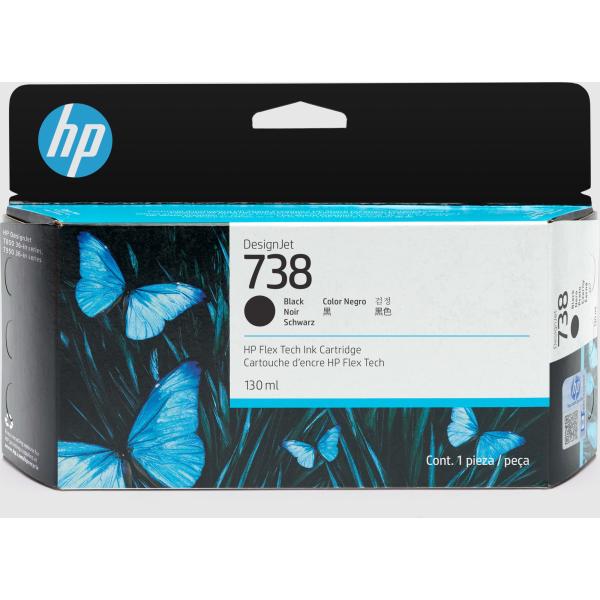 HP 738 130-ml Black DesignJet Ink Cartridge3