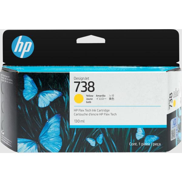 HP 738 130-ml Yellow DesignJet Ink Cartridge6