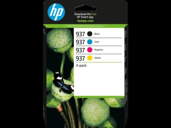 HP 937 CMYK Original Ink Cartridge 4-Pack (1, 450 /  800 /  800 /  800 pages)
