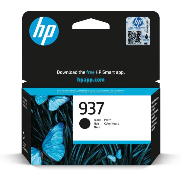 HP 937 Black Original Ink Cartridge (1, 250 pages)