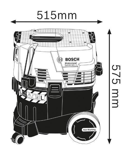 Bosch GAS 35 L AFC síťový vysavač,  1200 W,  mokrý a suchý úklid,  35 l,  automatické čištění filtru2