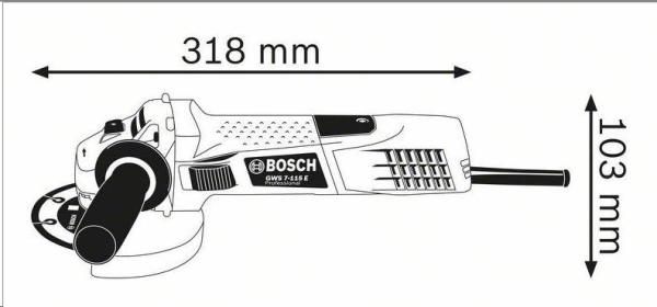 BOSCH ÚHLOVÁ BRUSKA GWS 7-115 E (720W; 115mm) RSP0