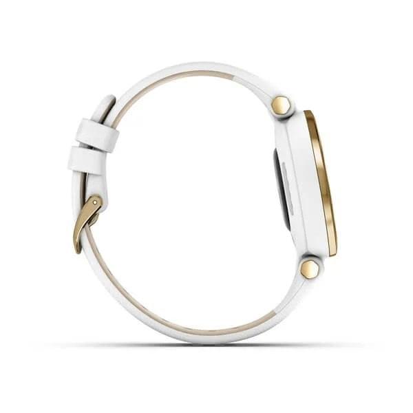 Garmin hodinky Lily® – Classic Edition,  Luneta v barvě Light Gold,  tělo White,  řemínek z italské kůže,  EU3