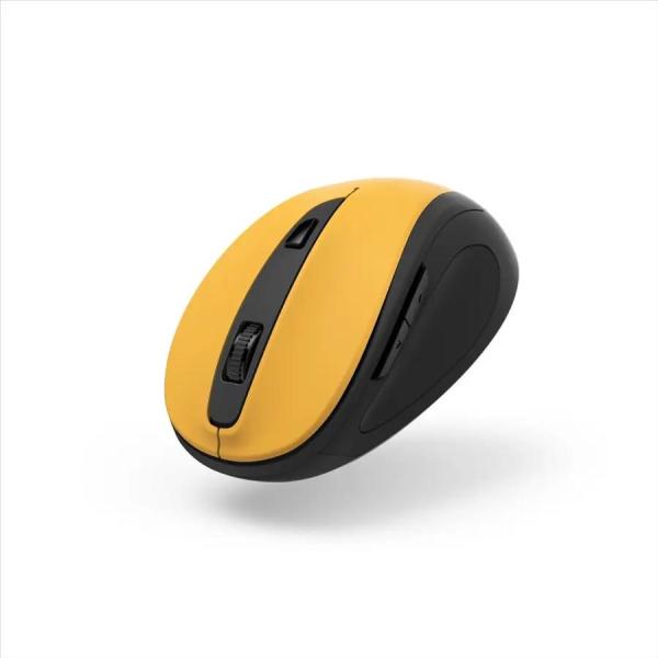 Hama bezdrôtová optická myš MW-400 V2,  ergonomická,  žltá/ čierna