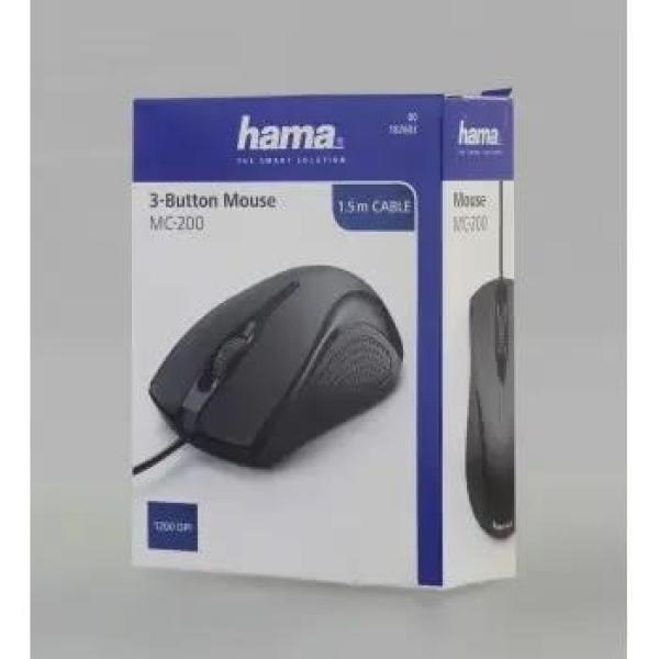 Hama optická káblová myš MC-200,  čierna2