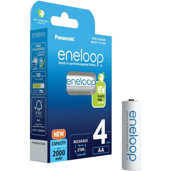 PANASONIC HR6 AA 3MCCE/ 4BE ENELOOP N,  2000 mAh (Blistr 4ks)