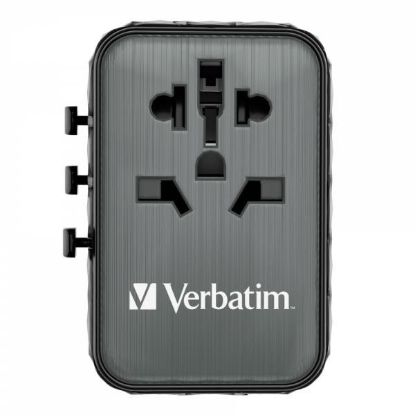 VERBATIM Univerzální cestovní adaptér nabíječka UTA-05 GaN III,  65W1