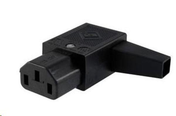 Napájací konektor PREMIUMCORD 230 V pre kábel (samica,  IEC C14),  uhlový