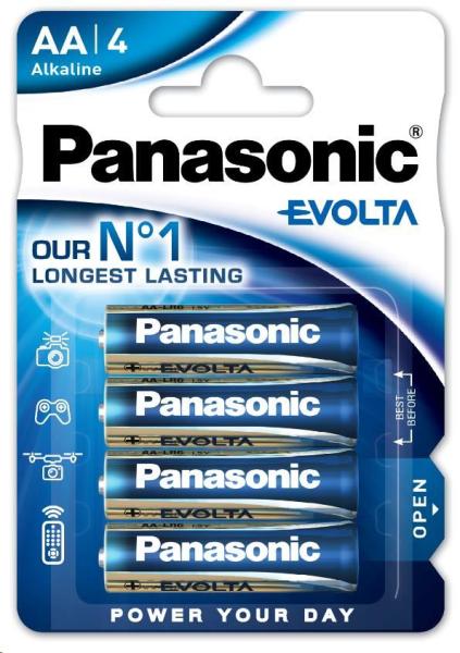 PANASONIC Alkalické baterie EVOLTA Platinum LR6EGE/ 4BP AA 1, 5V (Blistr 4ks)