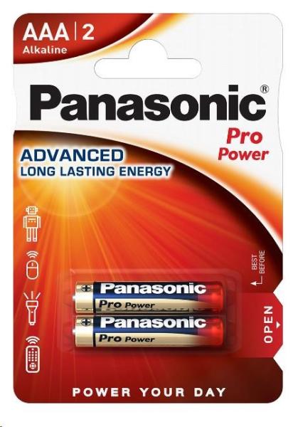 PANASONIC Alkalické baterie Pro Power LR03PPG/ 2BP AAA 1, 5V (Blistr 2ks)