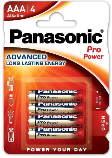 PANASONIC Alkalické baterie Pro Power LR03PPG/ 4BP AAA 1, 5V (Blistr 4ks)