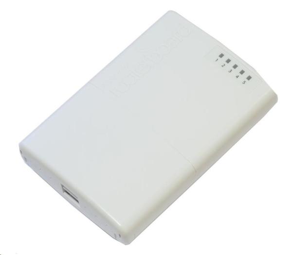 MikroTik RouterBOARD PowerBox, 650MHz CPU, 64MB RAM, 5x LAN, PoE IN/OUT, vrátane. Licencia L4