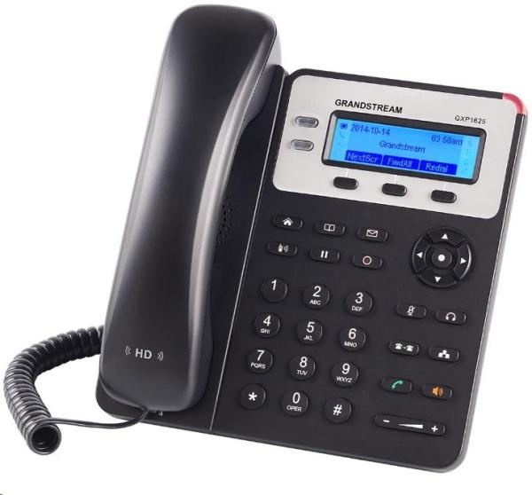 Grandstream GXP1620 [VoIP telefón - 2x SIP účet,  HD audio,  3 programy.tlačidlá,  prepínač 2xLAN 10/ 100Mbps]