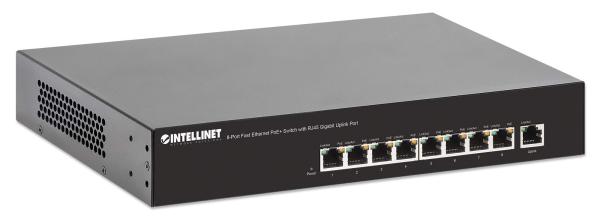 Intellinet 8portový 10/ 100 PoE+ switch,  66W PoE rozpočet1