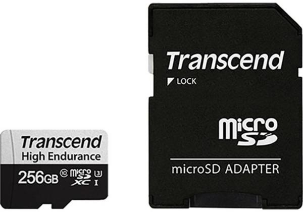TRANSCEND MicroSDXC karta 256GB 350V,  High Endurance