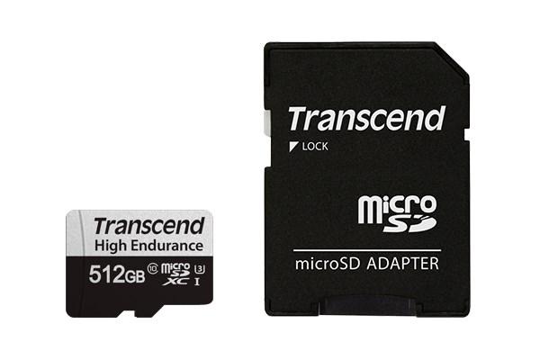 TRANSCEND MicroSDXC karta 512GB 350V,  High Endurance